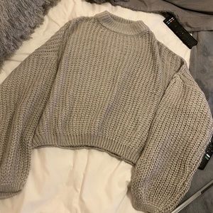 Gray chunky sweater